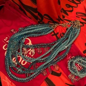 SJ necklace and bracelet